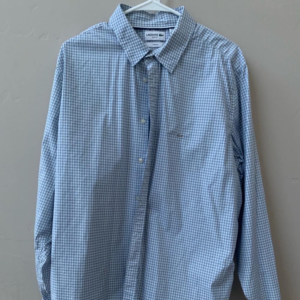 Men’s Lacoste Button Down Long Sleeve Size FR 46